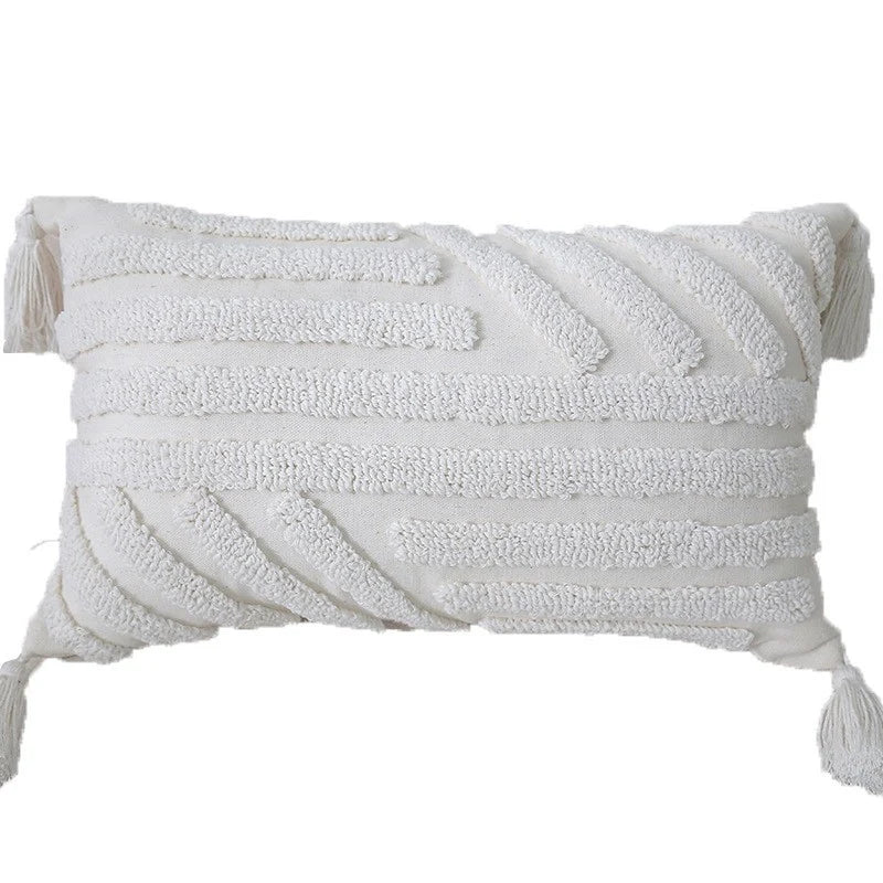 Throw Pillow Tufted Diamond Cotton Removable Cover