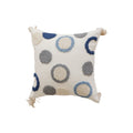 Throw Pillow Tufted Dot Cotton-Blend Hidden Zipper