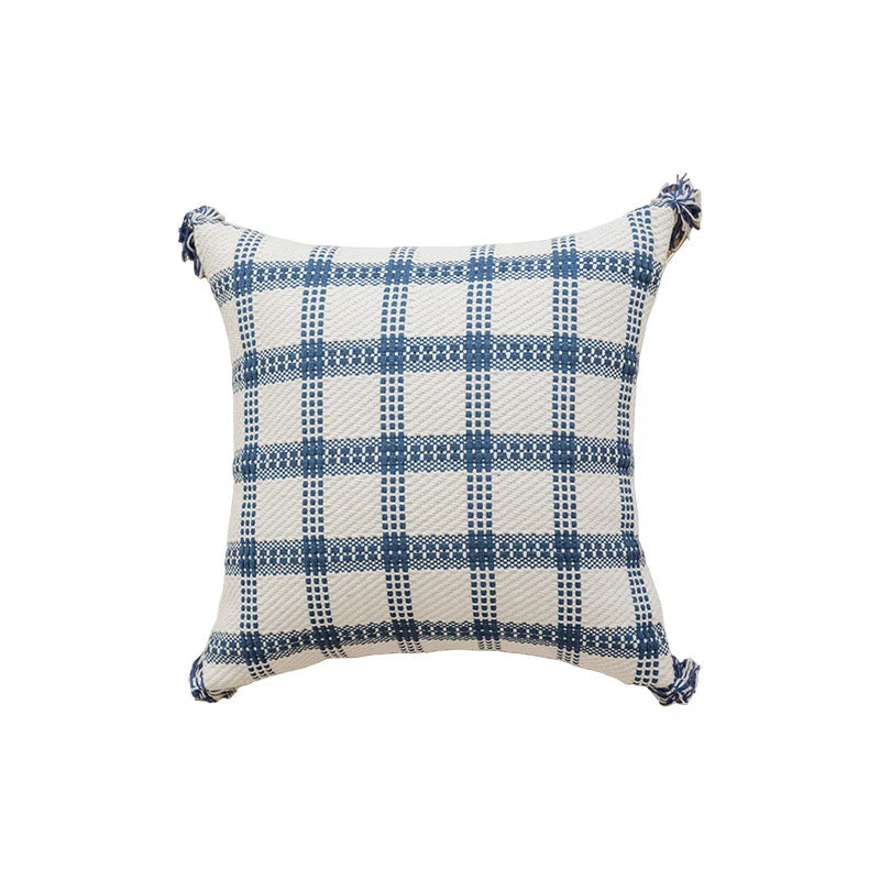 Throw Pillow Tufted Dot Cotton-Blend Hidden Zipper