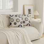 Throw Pillow Tufted Dot Cotton-Blend Hidden Zipper