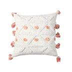 Throw Pillow Tufted Geometric Tassels Removable Cotton Cover