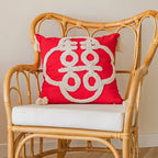 Throw Pillow Tufted Monogram Removable Cover Insert Included