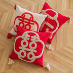 Throw Pillow Tufted Monogram Removable Cover Insert Included