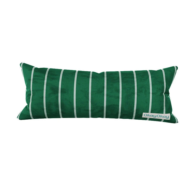 Throw Pillow Velvet Vertical Stripe Removable Cover