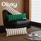 Throw Pillow Velvet Vertical Stripe Removable Cover