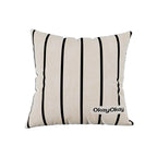 Throw Pillow Velvet Vertical Stripe Removable Cover