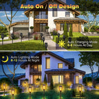 Tiki Torch Lights Solar Flickering Flame Set of 12