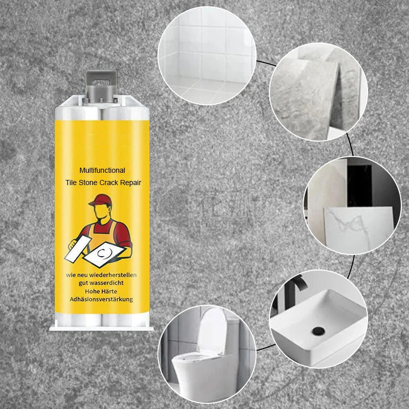 Tile & Stone Repair Kit 6 Mixable Pigments Fast-Drying