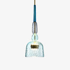 Tinted Glass Metal Frame & Integrated LED Pendant Light (Three Sizes)