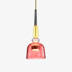 Tinted Glass Metal Frame & Integrated LED Pendant Light (Three Sizes)