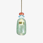 Tinted Glass Metal Frame & Integrated LED Pendant Light (Three Sizes)