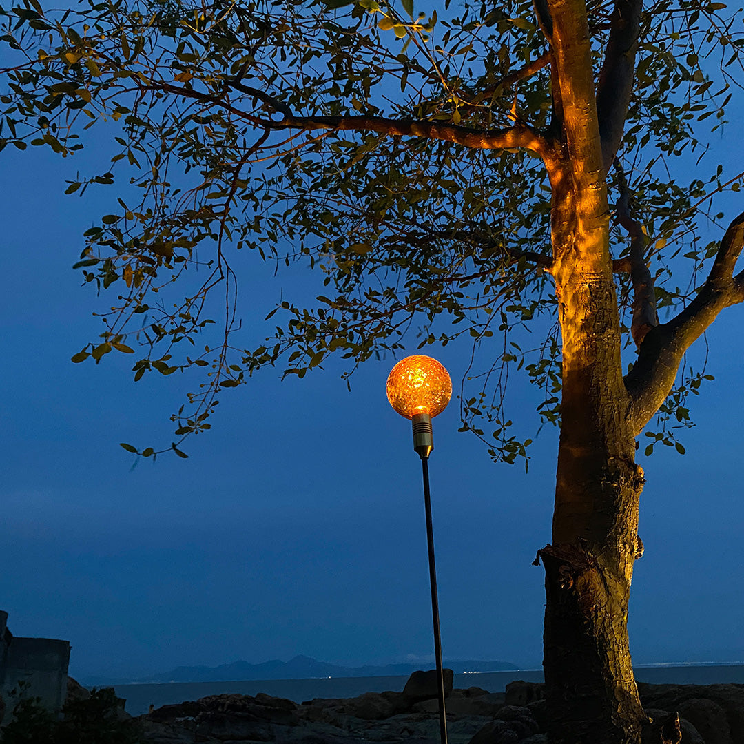 Tinted Glass Warm LED Path Light