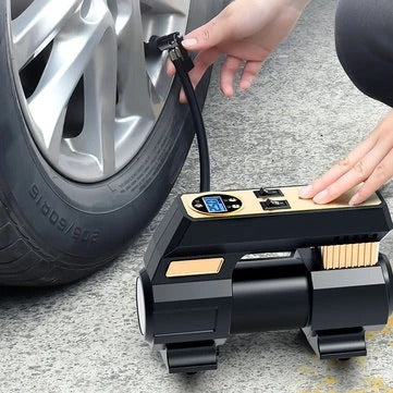 Tire Inflator 12V Car-Powered Fast Inflation Long Cord