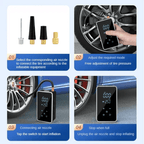 Tire Inflator 150 PSI Touchscreen & Battery-Powered