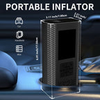 Tire Inflator Cordless LED Gauge USB Rechargeable 150 PSI