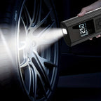 Tire Inflator Cordless LED Gauge USB Rechargeable 150 PSI
