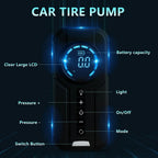 Tire Inflator Cordless Real-Time Gauge Auto Shut-Off