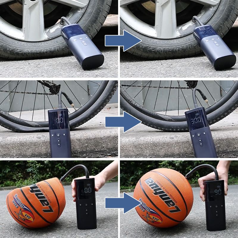 Tire Inflator Cordless USB Rechargeable Fast 30 PSI