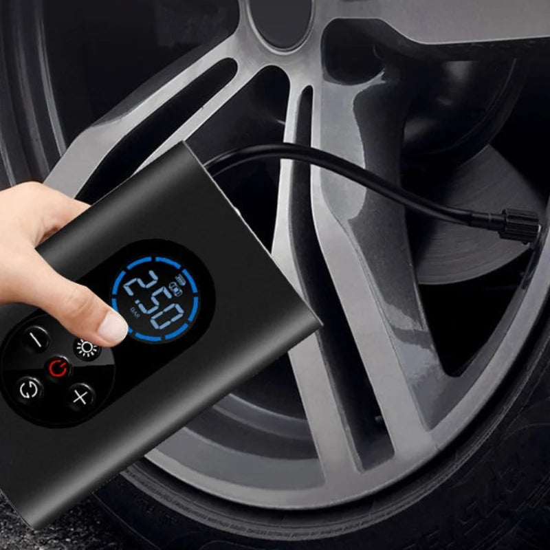 Tire Inflator Cordless USB Rechargeable LED Light
