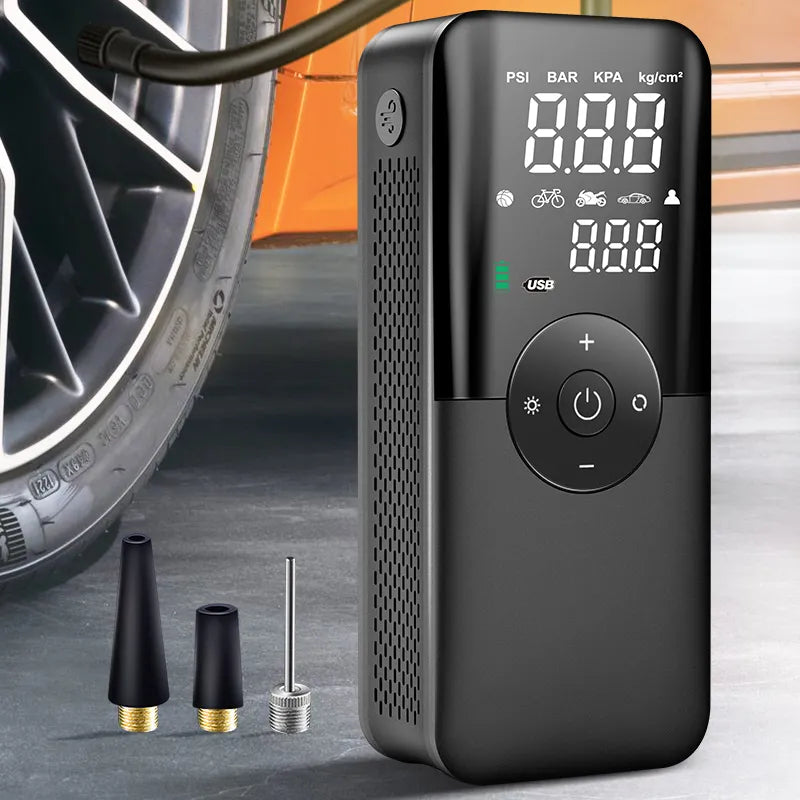 Tire Inflator Digital Gauge USB Rechargeable 120 PSI