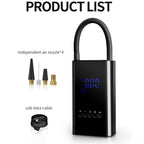 Tire Inflator Portable Battery-Powered Mini LED 150psi