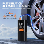 Tire Inflator Rechargeable 180 PSI Digital Gauge