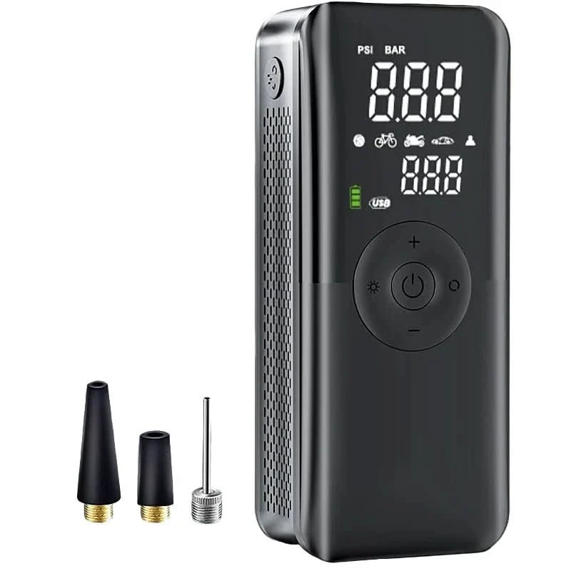 Tire Inflator Rechargeable Compact Digital Gauge 150 PSI