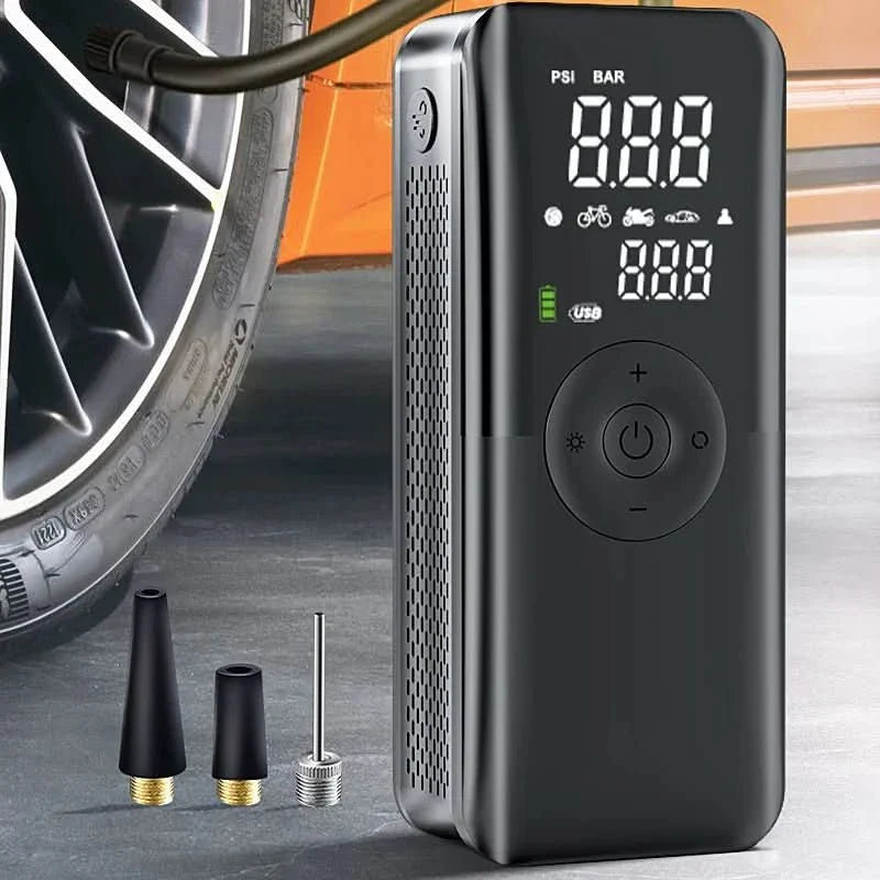 Tire Inflator Rechargeable Compact Digital Gauge 150 PSI