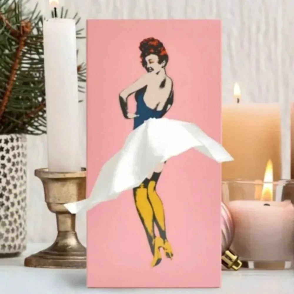 Tissue Box Cover Flying Skirt Design Fits Standard Boxes