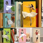 Tissue Box Flying Skirt Sculpture Weighted Base