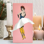 Tissue Box Flying Skirt Sculpture Weighted Base