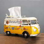 Tissue Box Holder Handcrafted Iron Painted Floral