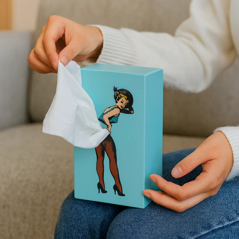 Tissue Box Holder Skirt Figure Fits Standard Boxes
