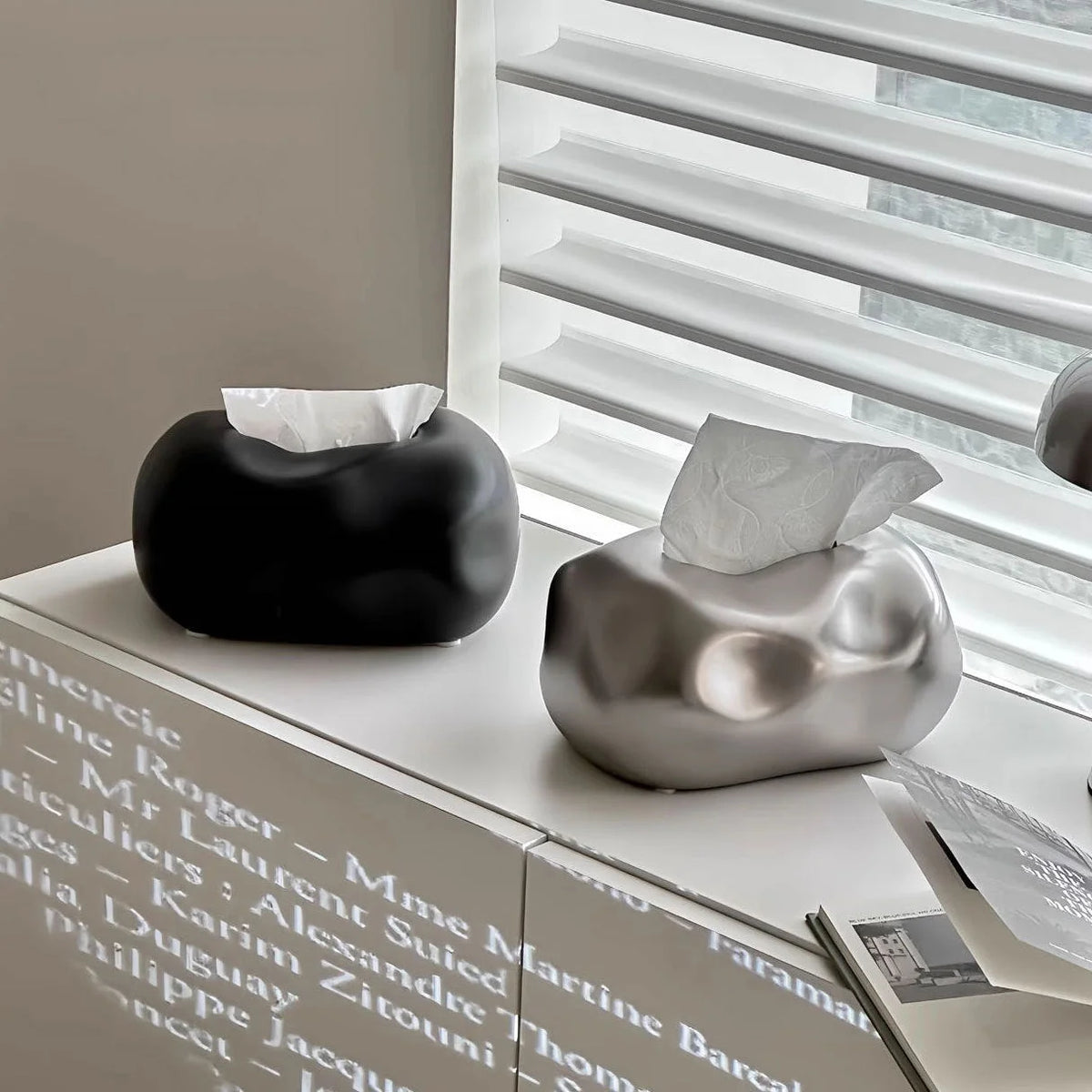 Tissue Holder Sculptural Cloud Ceramic