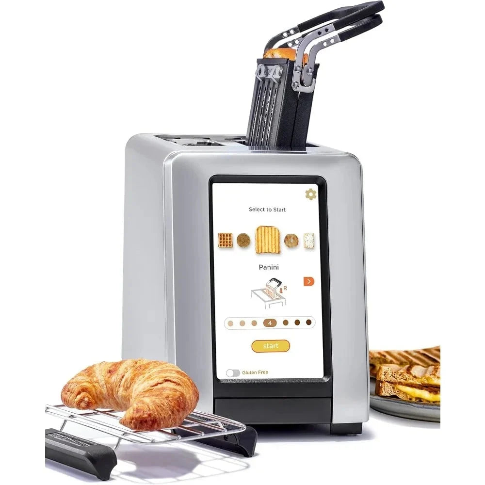 Toaster 2-Slice Touchscreen Even Toasting Warming Rack & Panini