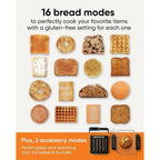 Toaster 2-Slice Touchscreen Even Toasting Warming Rack & Panini