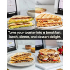 Toaster 2-Slice Touchscreen Even Toasting Warming Rack & Panini