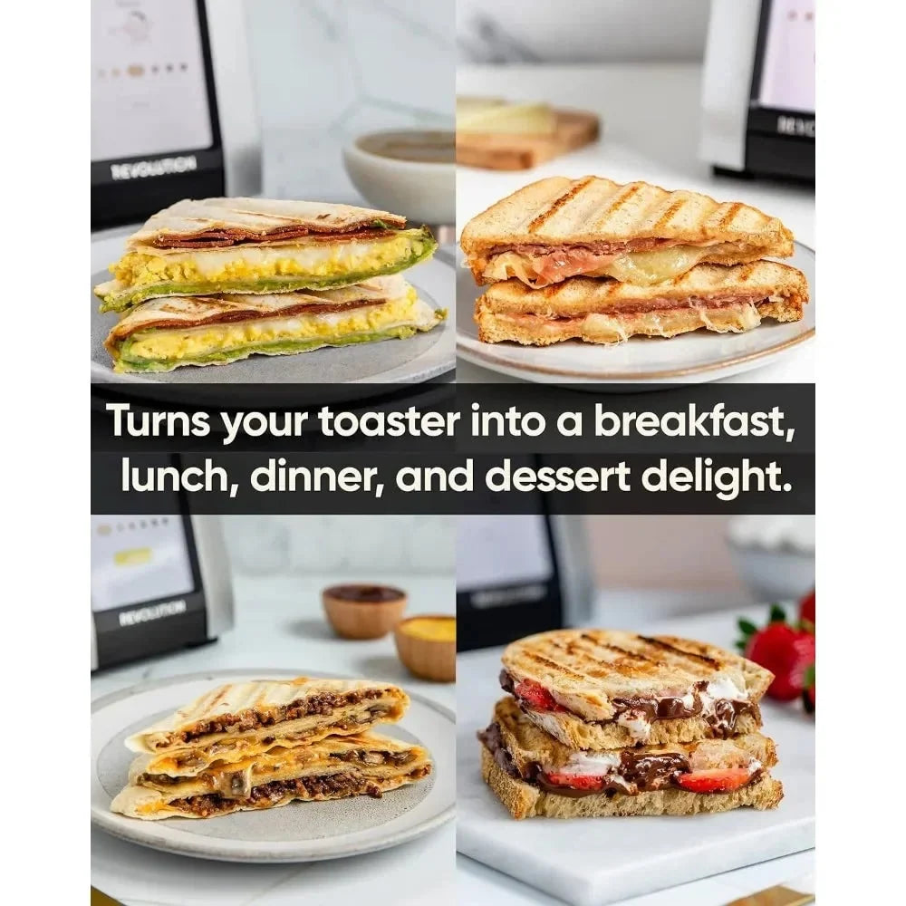 Toaster 2-Slice Touchscreen Even Toasting Warming Rack & Panini