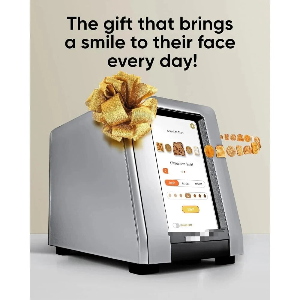Toaster 2-Slice Touchscreen Even Toasting Warming Rack & Panini