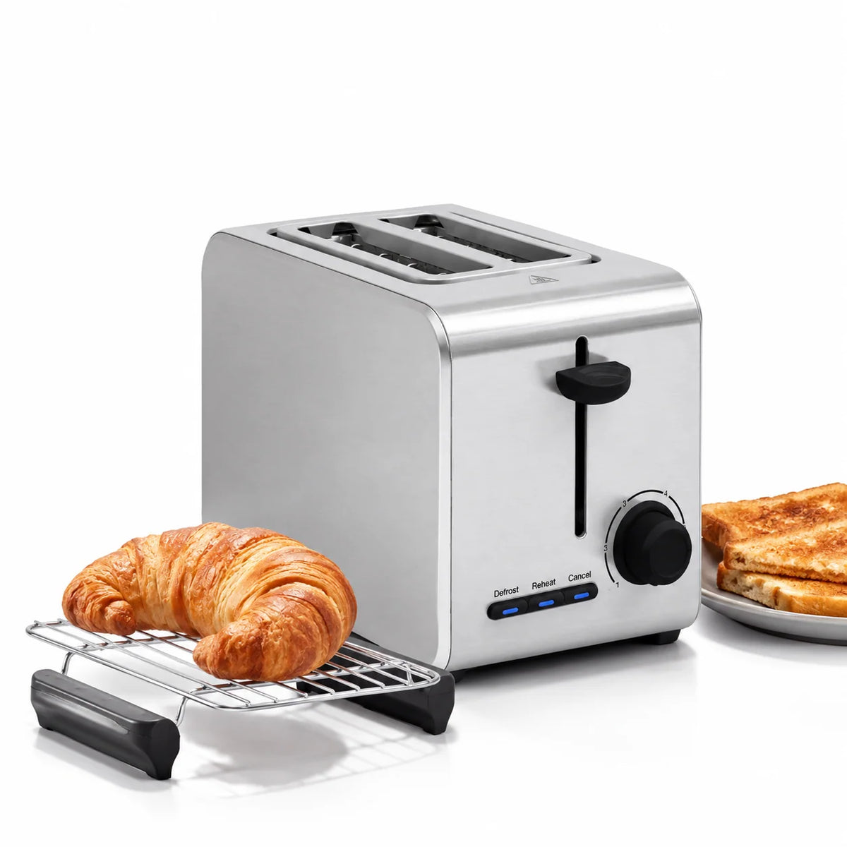 Toaster 2-Slice Touchscreen Even Toasting Warming Rack & Panini