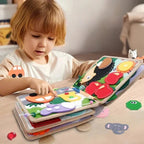 Toddler Activity Book 12 Interactive Pages Portable Handle