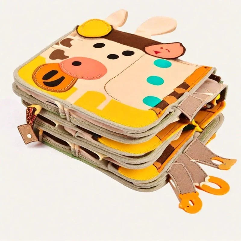 Toddler Activity Book Multi-Texture Sensory Built-In Handle