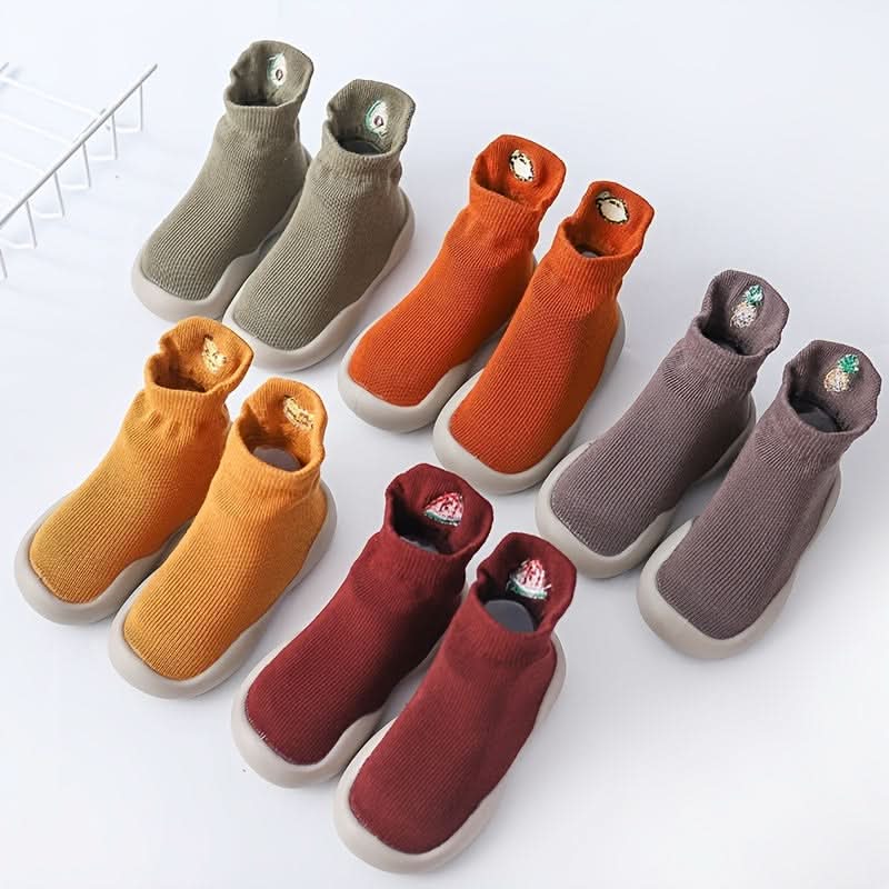 Toddler Ankle Socks Non-Slip Sole Cotton Blend