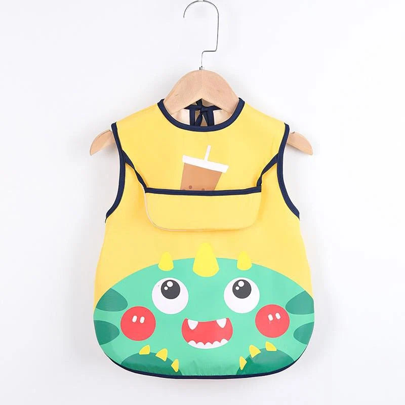 Toddler Apron Waterproof & Easy-Clean Front Pockets