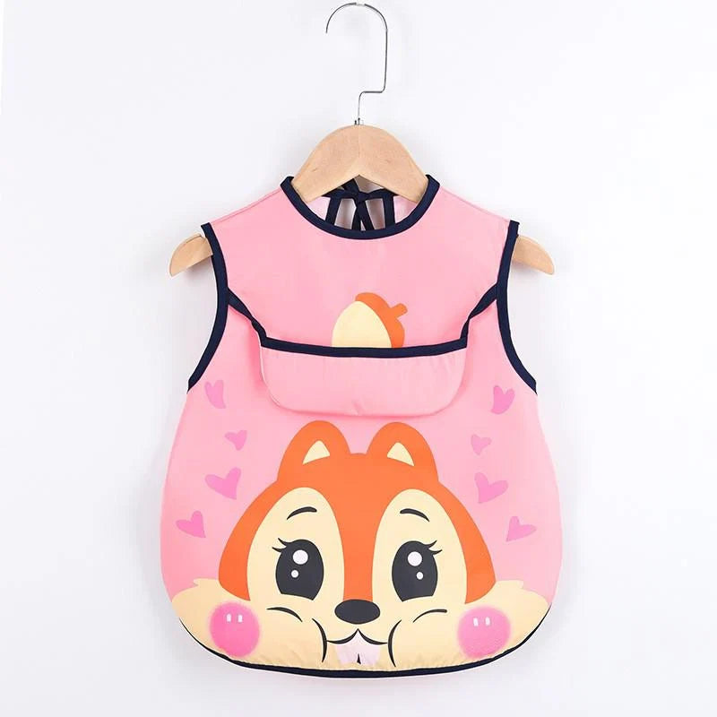 Toddler Apron Waterproof & Easy-Clean Front Pockets
