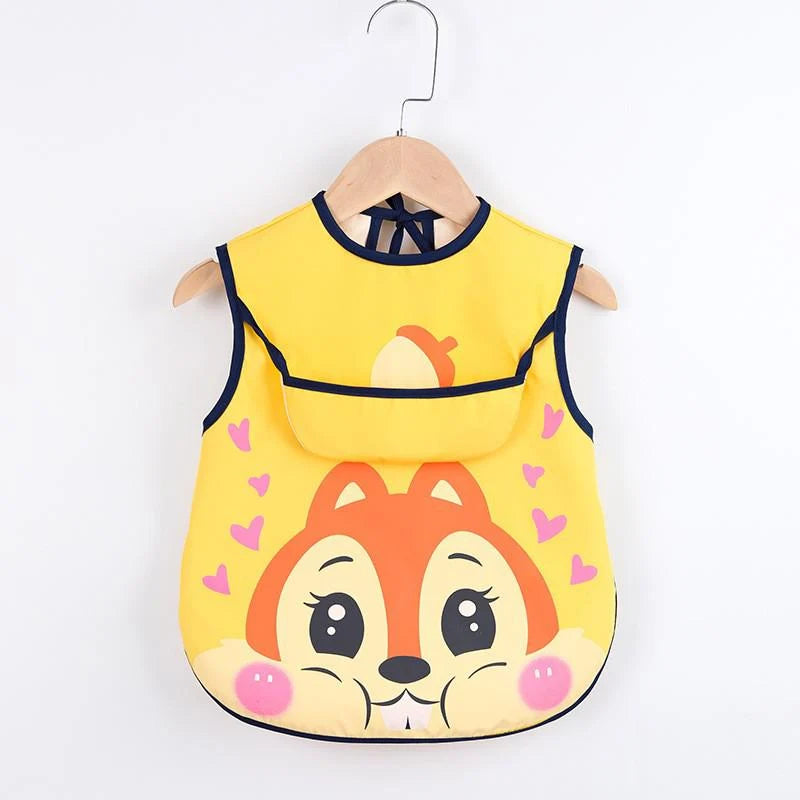 Toddler Apron Waterproof & Easy-Clean Front Pockets
