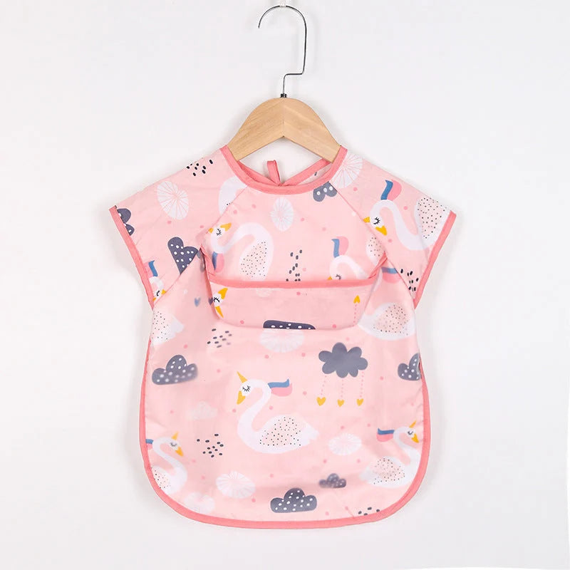 Toddler Apron Waterproof & Easy-Clean Front Pockets