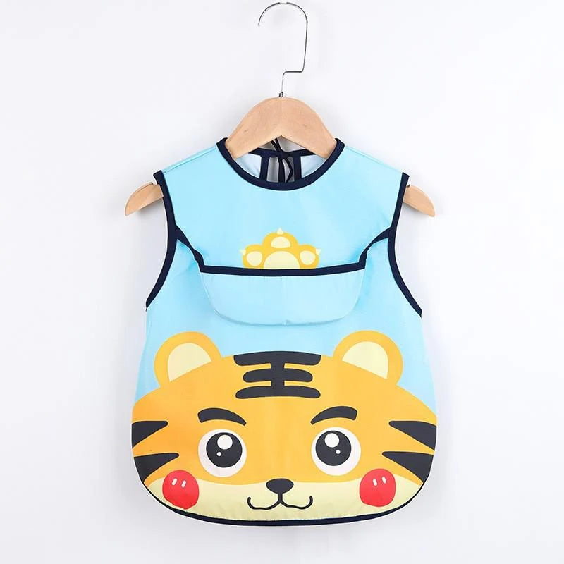 Toddler Apron Waterproof & Easy-Clean Front Pockets
