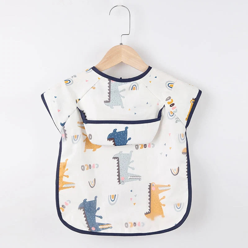 Toddler Apron Waterproof & Easy-Clean Front Pockets