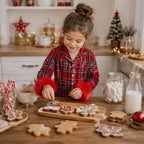 Toddler Pajama Set Santa & Snowflake Print Soft Fur-Trim